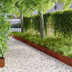 vidaXL Metal Garden Hedge in Brown Color 1m x 2...