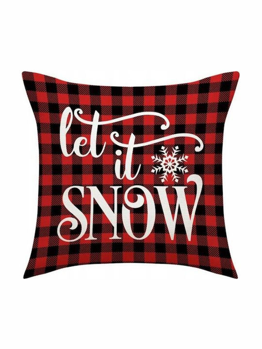 Ecarla Winter Christmas Pillowcase 45x45cm Let It Snow Pod122