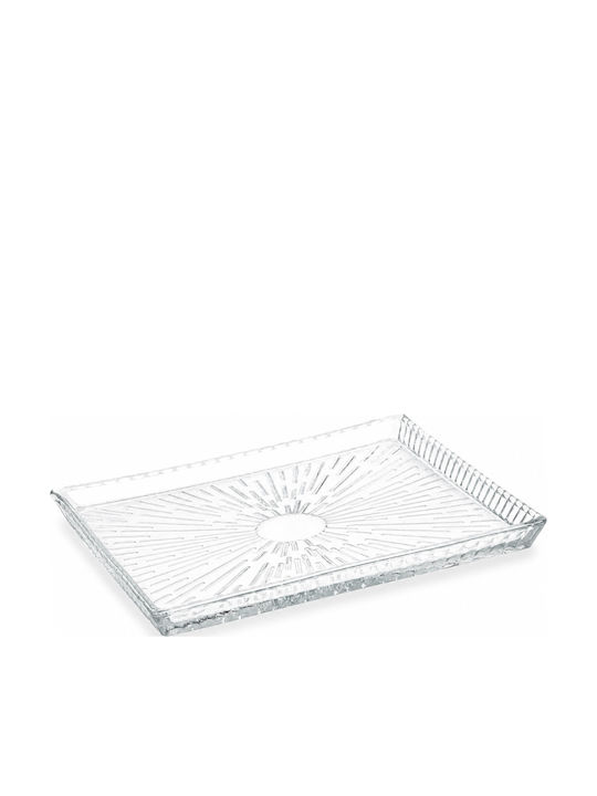 Dekorative Tablett Glas 25x21cm