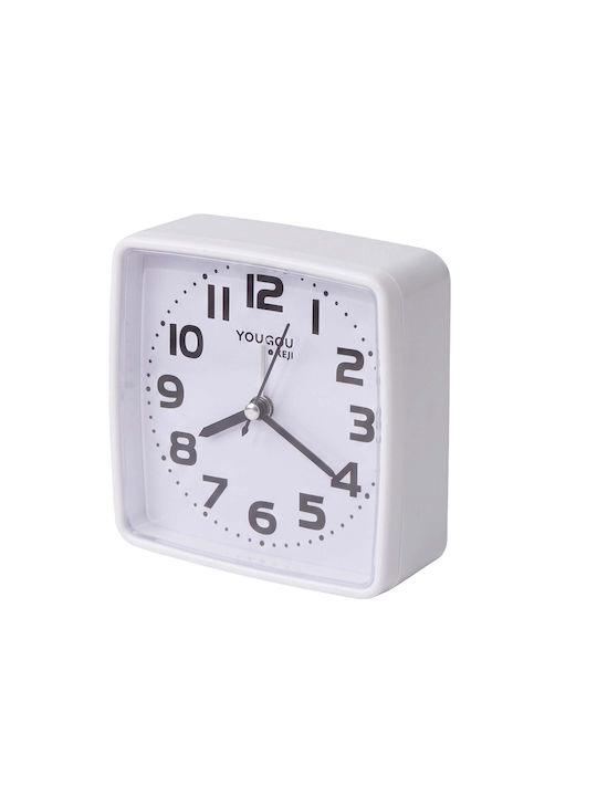 Avizar Table Clock Bedroom 13cm Clear Precise Time Display White
