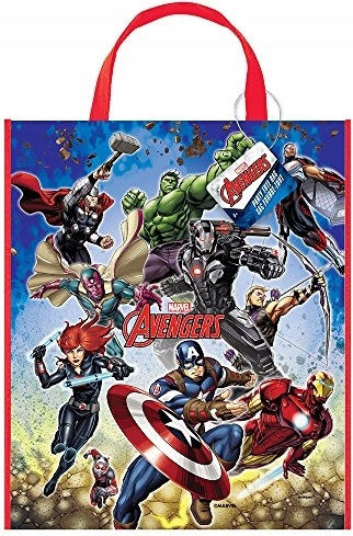 Unique Party Пластмасова Чанта За Подарък С Тема Avengers 28x33см