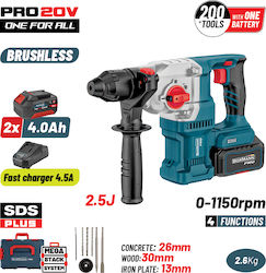 Bormann Pro BBP5316X44CA Ciocan Rotopercutor 20V cu 2 Baterii 4Ah
