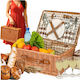Picknickkorb Weidenkorb 4-Personen Set Thermotasche Besteck Teller More&deco