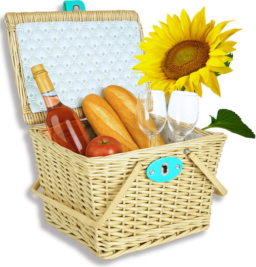 Geflochtener Korb Picknick Korb Geschenk Garten Datum Abschließbar