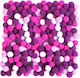 Polyester Pom-poms Mix Purple 120 Pcs