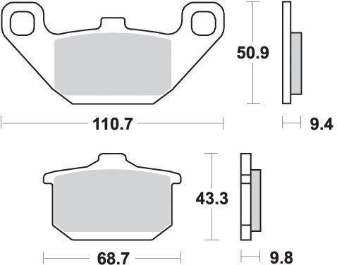 Sbs Brake Pads Kh85 Street Standard Ceramic Black