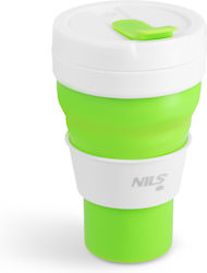 Nc4103 Silicone Collapsible Mug 600ml Light Green Nils Camp
