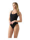 All Body One Piece Swimsuit Black