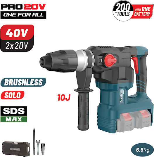 Bormann Pro BBP5370 Krapsiktisches Excavator Pistolen Akku Bürstenlos 40V mit SDS Max Steckdose