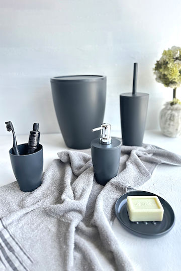 SteweHome SteweHome Badezimmerzubehör-Set Kunststoff Grau 5 Stück