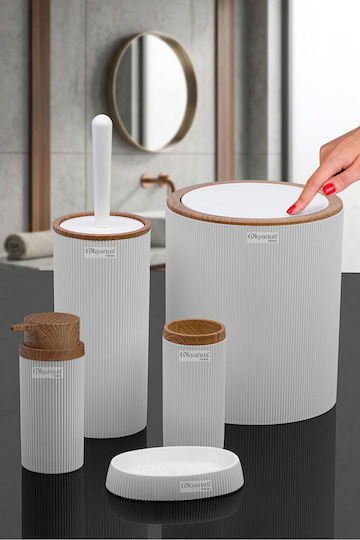 SteweHome Set Accesorii Baie Plastic Alb 5 Bucăți