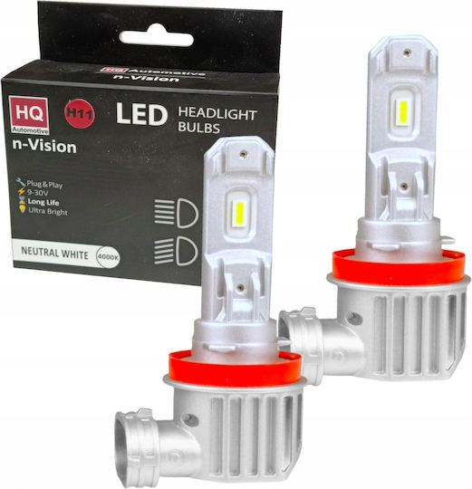 H11 H8 H9 H16 LED Крушки 4000K Неутрално Бяло Ретрофит 1:1 Съвместимост