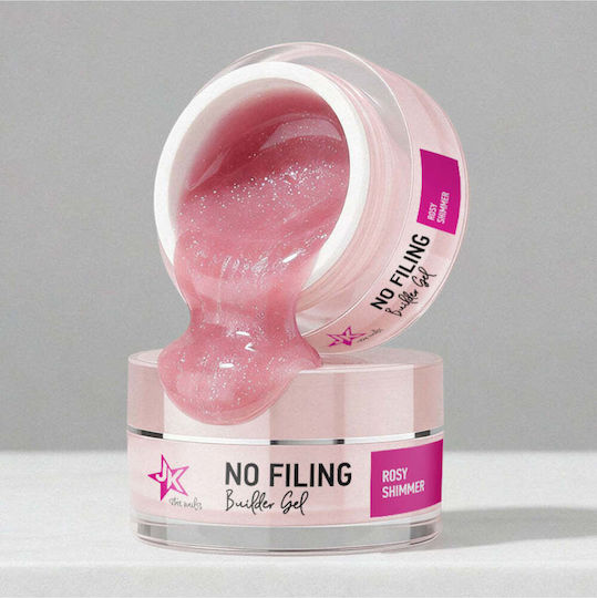 JK Star Nails Builder Gel Νυχιών Rosy Shimmer 15gr
