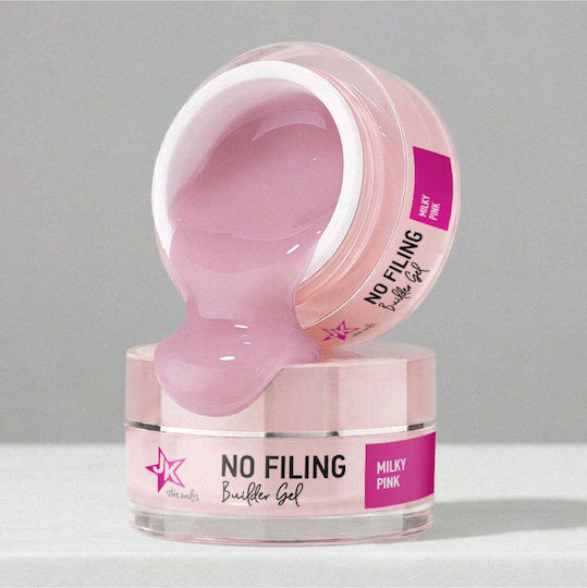 JK Star Nails Builder Gel Νυχιών Milky Pink 15gr