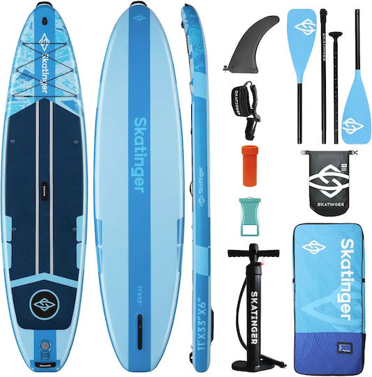 Skatinger Ice Age Inflatable SUP Board with Length 3.35m Blue