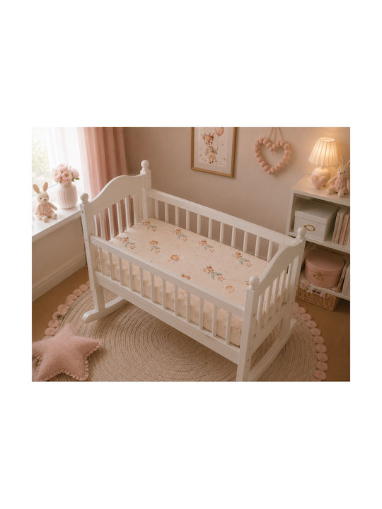 Grandes Suenos Baby Cradle Cotton Sheet Fawns E...