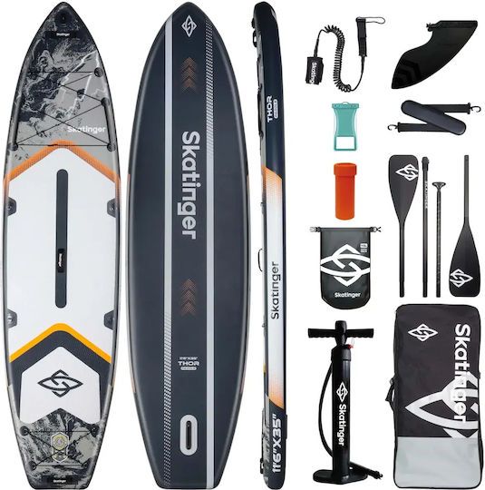 Skatinger Inflatable SUP Board with Length 3.5m Gray