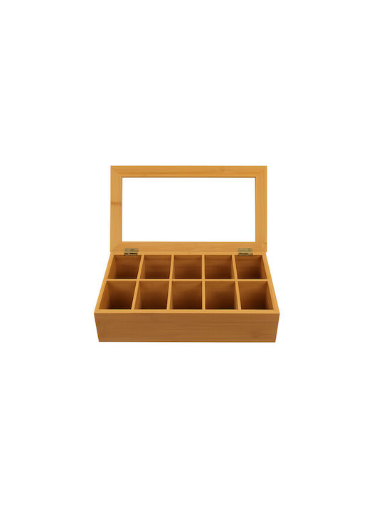 GTSA Κουτί για Τσάι με Καπάκι Ξύλινο 20x20x36cm