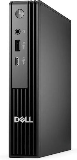 Dell Pro Micro QCM1250 SFF Настолен Компютър (i3-14100T/8GB DDR5/512GB SSD/W11 Pro) с Клавиатура (BG)
