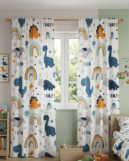 Dinosaur Kids Curtain with Tunnel