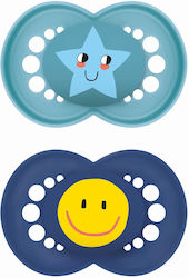 Mam Silicone Pacifier Blue Star / Blue Sun for ...