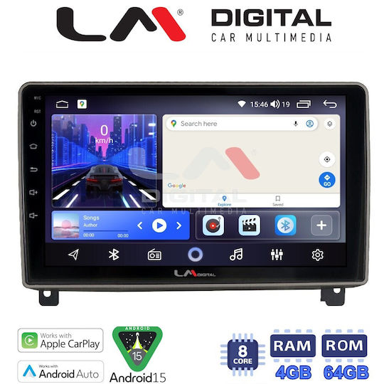 LM Digital Ηχοσύστημα Αυτοκινήτου για Peugeot 407 2004 > 2011 (Bluetooth/USB/WiFi/GPS/Apple-Carplay/Android-Auto)