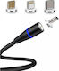 Magnetic USB To Lightning Type-C Micro USB Cable Black 1m S6060402-001