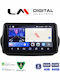 LM Digital Car Audio System for Peugeot Bipper Fiat Fiorino Citroen Nemo 2007 to 2021 Bluetooth USB Wi-Fi GPS Apple CarPlay Android Auto