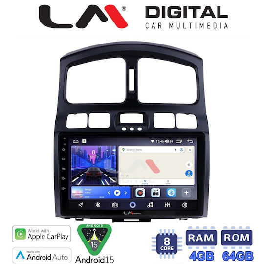 LM Digital Ηχοσύστημα Αυτοκινήτου για Hyundai Santa Fe 2000 > 2006 (Bluetooth/USB/WiFi/GPS/Apple-Carplay/Android-Auto)