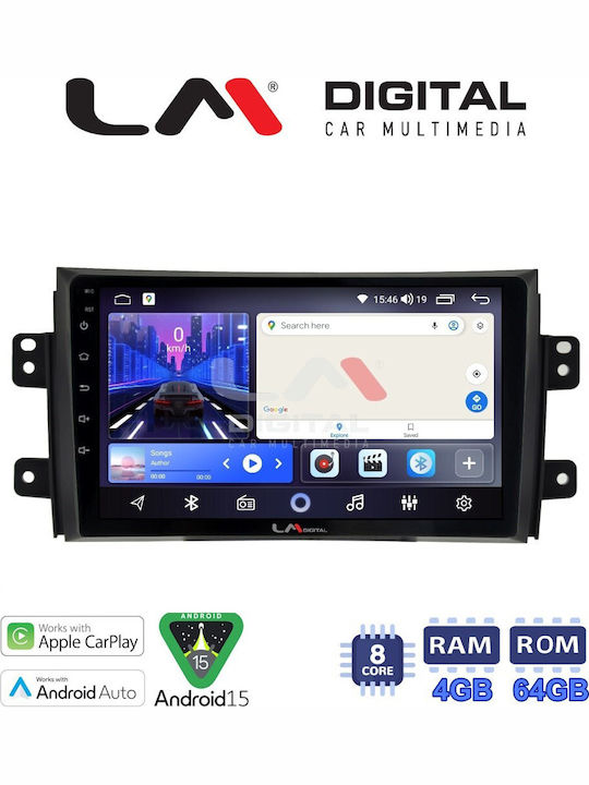 LM Digital Car Audio System for Fiat Sedici Suzuki SX4 2005-2013 Bluetooth USB Wi-Fi GPS Apple CarPlay Android Auto