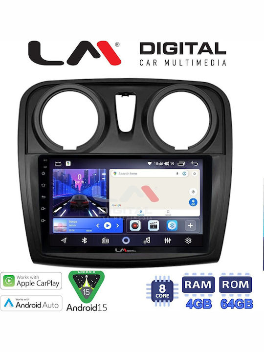 LM Digital Car Audio System for Dacia Sandero 2012 to 2019 Bluetooth USB Wi-Fi GPS Apple CarPlay Android Auto