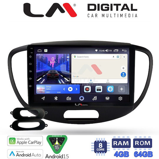 LM Digital Car Audio System for Hyundai i10 2008-2013 Bluetooth USB Wi-Fi GPS Apple CarPlay Android Auto