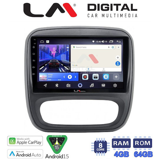LM Digital Car Audio System for Opel Vivaro Fiat Talento Renault Trafic Nissan NV300 2014 to 2020 Bluetooth USB Wi-Fi GPS Apple CarPlay Android Auto