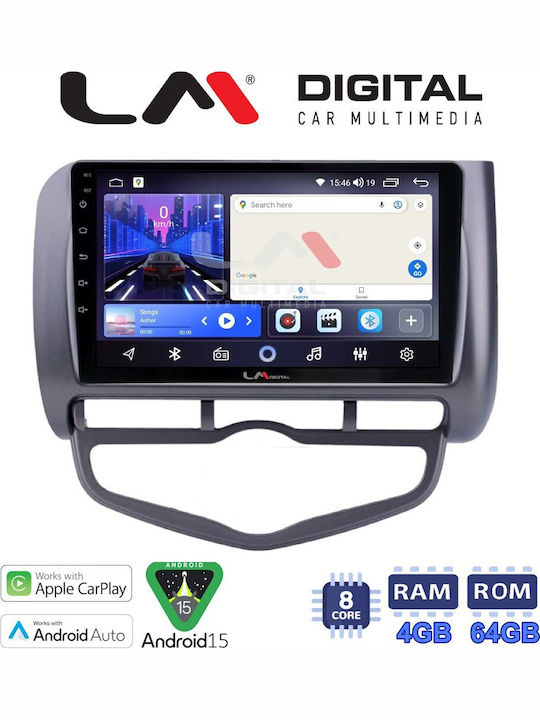 LM Digital Ηχοσύστημα Αυτοκινήτου για Honda Jazz 2003 2008 με Clima (Bluetooth/USB/WiFi/GPS/Apple-Carplay/Android-Auto)