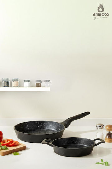 SteweHome Crucible Cookware Σετ Τηγάνια από Μαντέμι 2 τεμάχια