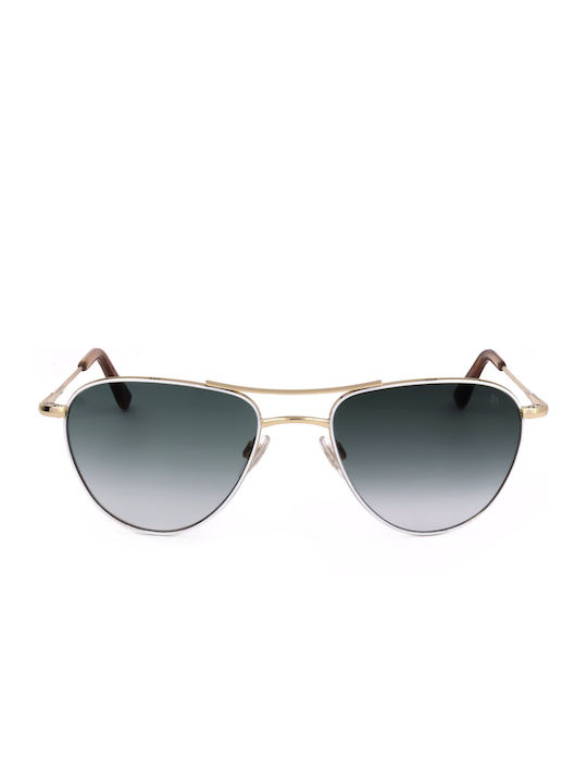 American Optical Unisex Sunglasses with Silver Frame and Green Lens