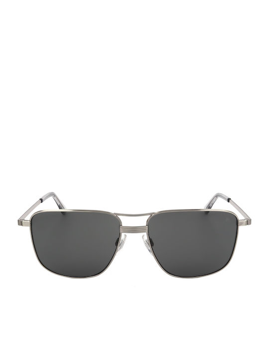 American Optical Unisex Sunglasses with Silver Frame and Black Lens
