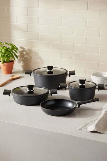 SteweHome SteweHome Kochgeschirr-Set mit Keramik Innenbeschichtung 7 Teile