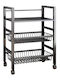 Metallic Black Kitchen Trolley 72x60x32cm