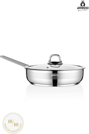 SteweHome SteweHome Rostfreier Stahl Pfanne mit Deckel 28cm