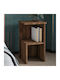 Bedside Table Roisin Wooden Brown 29.6x29.6x50cm