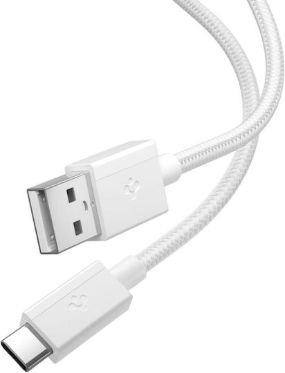 Spigen USB 2.0 Cable USB-C male - USB-A 60W Λευκό 1.5m ACA10413
