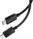Spigen USB 2.0 Cable USB-C male - USB-C 60W Μαύρο 1.5m ACA10417