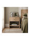 Bedside Table Parila Wooden Brown 45x45x40cm