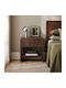 Bedside Table Parila Wooden Brown 45x40x45cm