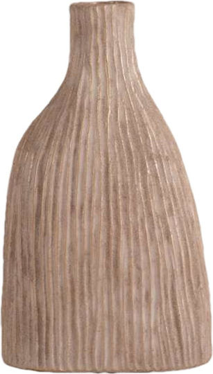 Espiel Espiel Dekorative Keramikvase Beige 17x10.2xH32cm