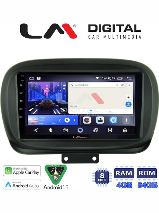LM Digital Car Audio System for Fiat 500X 2014 Bluetooth USB Wi-Fi GPS Apple CarPlay Android Auto