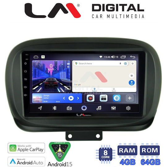 LM Digital Ηχοσύστημα Αυτοκινήτου για Fiat 500X 2014 (Bluetooth/USB/WiFi/GPS/Apple-Carplay/Android-Auto)