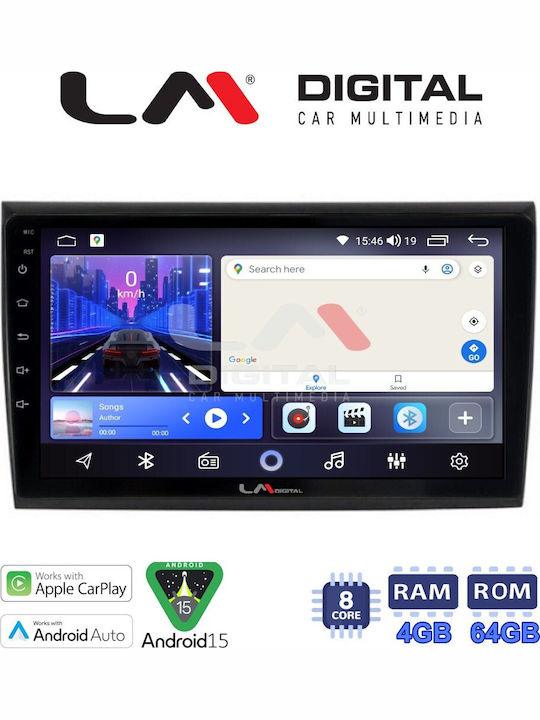LM Digital Car Audio System for Fiat Bravo 2007 Bluetooth USB Wi-Fi GPS Apple CarPlay Android Auto