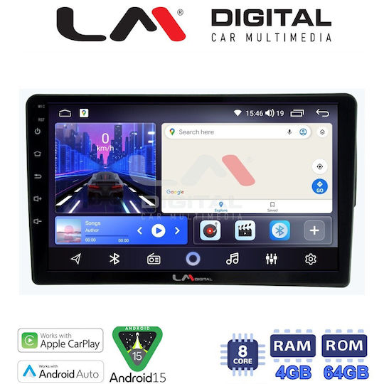 LM Digital Car Audio System for Fiat 500 2017 Bluetooth USB Wi-Fi GPS Apple CarPlay Android Auto